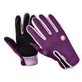 Maxbell Winter Gloves Nonslip Thermal Gloves for Outdoor Running Sports Motorcycle M Purple