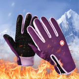 Maxbell Winter Gloves Nonslip Thermal Gloves for Outdoor Running Sports Motorcycle M Purple