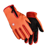 Maxbell Winter Gloves Nonslip Thermal Gloves for Outdoor Running Sports Motorcycle Orange M