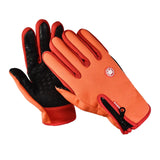 Maxbell Winter Gloves Nonslip Thermal Gloves for Outdoor Running Sports Motorcycle Orange L
