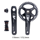 Maxbell Mountain Bike Crankset Bicycle Crank Arm Set Hollow Bottom Bracket Parts 170mm