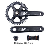 Maxbell Mountain Bike Crankset Bicycle Crank Arm Set Hollow Bottom Bracket Parts 170mm