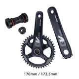 Maxbell Mountain Bike Crankset Bicycle Crank Arm Set Hollow Bottom Bracket Parts 170mm