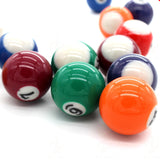 Maxbell 16 Pieces Mini Billiard Balls Pool Rod Balls Small Display for Gaming Rooms 38 mm