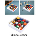Maxbell 16 Pieces Mini Billiard Balls Pool Rod Balls Small Display for Gaming Rooms 38 mm