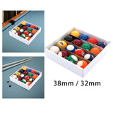 Maxbell 16 Pieces Mini Billiard Balls Pool Rod Balls Small Display for Gaming Rooms 38 mm