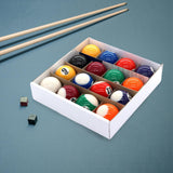 Maxbell 16 Pieces Mini Billiard Balls Pool Rod Balls Small Display for Gaming Rooms 38 mm