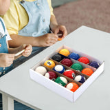Maxbell 16 Pieces Mini Billiard Balls Pool Rod Balls Small Display for Gaming Rooms 38 mm