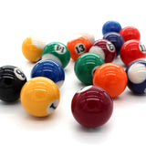 Maxbell 16 Pieces Mini Billiard Balls Pool Rod Balls Small Display for Gaming Rooms 38 mm