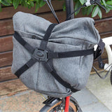 Maxbell Folding Bike Carrier Bracket Cargo Pannier Keeper Front Bag Holder Rack Black 30x25cm