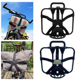 Maxbell Folding Bike Carrier Bracket Cargo Pannier Keeper Front Bag Holder Rack Black 30x25cm