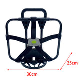 Maxbell Folding Bike Carrier Bracket Cargo Pannier Keeper Front Bag Holder Rack Gray Green 30x25cm
