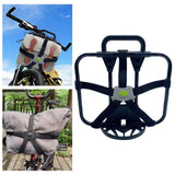 Maxbell Folding Bike Carrier Bracket Cargo Pannier Keeper Front Bag Holder Rack Gray Green 30x25cm
