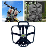 Maxbell Folding Bike Carrier Bracket Cargo Pannier Keeper Front Bag Holder Rack Gray Green 40x25cm