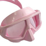 Maxbell Dive Goggles Free Diving Goggles with Nose Cover Snorkel Goggles Panoramic Eyewear pink