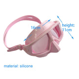 Maxbell Dive Goggles Free Diving Goggles with Nose Cover Snorkel Goggles Panoramic Eyewear pink