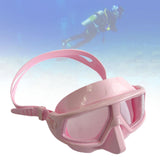 Maxbell Dive Goggles Free Diving Goggles with Nose Cover Snorkel Goggles Panoramic Eyewear pink