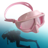 Maxbell Dive Goggles Free Diving Goggles with Nose Cover Snorkel Goggles Panoramic Eyewear pink
