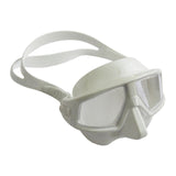 Maxbell Dive Goggles Free Diving Goggles with Nose Cover Snorkel Goggles Panoramic Eyewear white
