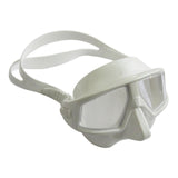 Maxbell Dive Goggles Free Diving Goggles with Nose Cover Snorkel Goggles Panoramic Eyewear white