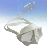 Maxbell Dive Goggles Free Diving Goggles with Nose Cover Snorkel Goggles Panoramic Eyewear white