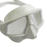 Maxbell Dive Goggles Free Diving Goggles with Nose Cover Snorkel Goggles Panoramic Eyewear white