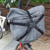 Maxbell Folding Bike Carrier Bracket Front Carrier Frame Lightweight Stand Cycling Argent black 40x25cm