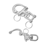 Maxbell Swivel Eye Snap Shackles Boat Stainless Steel Locking Rigging Spinnaker Fork Type