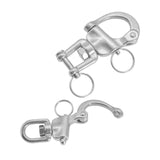 Maxbell Swivel Eye Snap Shackles Boat Stainless Steel Locking Rigging Spinnaker Fork Type