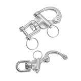 Maxbell Swivel Eye Snap Shackles Boat Stainless Steel Locking Rigging Spinnaker Fork Type