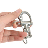 Maxbell Swivel Eye Snap Shackles Boat Stainless Steel Locking Rigging Spinnaker Fork Type