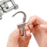 Maxbell Swivel Eye Snap Shackles Boat Stainless Steel Locking Rigging Spinnaker Fork Type