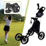 Maxbell Portable Folding Golf Pull Carts 4 Wheel Caddy Cart Walking Push Cart Roller