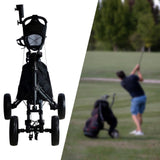 Maxbell Portable Folding Golf Pull Carts 4 Wheel Caddy Cart Walking Push Cart Roller