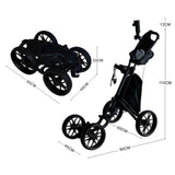 Maxbell Portable Folding Golf Pull Carts 4 Wheel Caddy Cart Walking Push Cart Roller