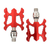 Maxbell 2Pcs Aluminum Body Folding Bike Pedals Road Bike Platform Cycle Replacement Red