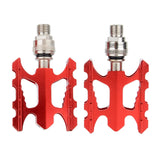 Maxbell 2Pcs Aluminum Body Folding Bike Pedals Road Bike Platform Cycle Replacement Red