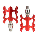 Maxbell 2Pcs Aluminum Body Folding Bike Pedals Road Bike Platform Cycle Replacement Red