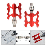 Maxbell 2Pcs Aluminum Body Folding Bike Pedals Road Bike Platform Cycle Replacement Red