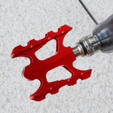 Maxbell 2Pcs Aluminum Body Folding Bike Pedals Road Bike Platform Cycle Replacement Red