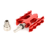 Maxbell 2Pcs Aluminum Body Folding Bike Pedals Road Bike Platform Cycle Replacement Red
