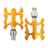 Maxbell 2Pcs Aluminum Body Folding Bike Pedals Road Bike Platform Cycle Replacement Gold