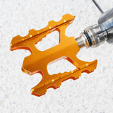 Maxbell 2Pcs Aluminum Body Folding Bike Pedals Road Bike Platform Cycle Replacement Gold