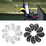 Maxbell 9Pcs Rivet Golf Club Iron Headcover Set Head Protector Guard White