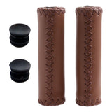 Maxbell 1 Pair Bike Handlebar Grips Tube Shockproof PU Leather for Bike Outdoor