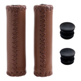 Maxbell 1 Pair Bike Handlebar Grips Tube Shockproof PU Leather for Bike Outdoor