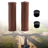 Maxbell 1 Pair Bike Handlebar Grips Tube Shockproof PU Leather for Bike Outdoor