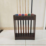 Maxbell Floor Stand Billiards Pool Stick Rack Holder 12 Holes Storage Vertical