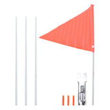 Maxbell Bike Safety Flag with Mounting Bracket Adjustable with Pole for Kids Cycling