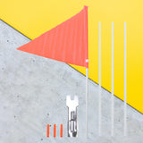 Maxbell Bike Safety Flag with Mounting Bracket Adjustable with Pole for Kids Cycling